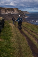 Walking along the coastal path near Robin Hoods Bay