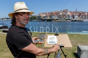Local artist in Porto