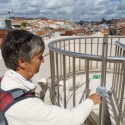 Stairs on top of Praça do Comércio Lisbon
