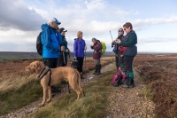 Walking across moors near Fryup