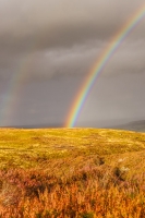 Rainbow over North Yorkshire moors near Fryup