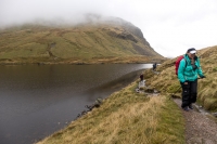 Grisedale Tarn appearing out of the mist