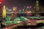 Night lit sky Hong Kong
